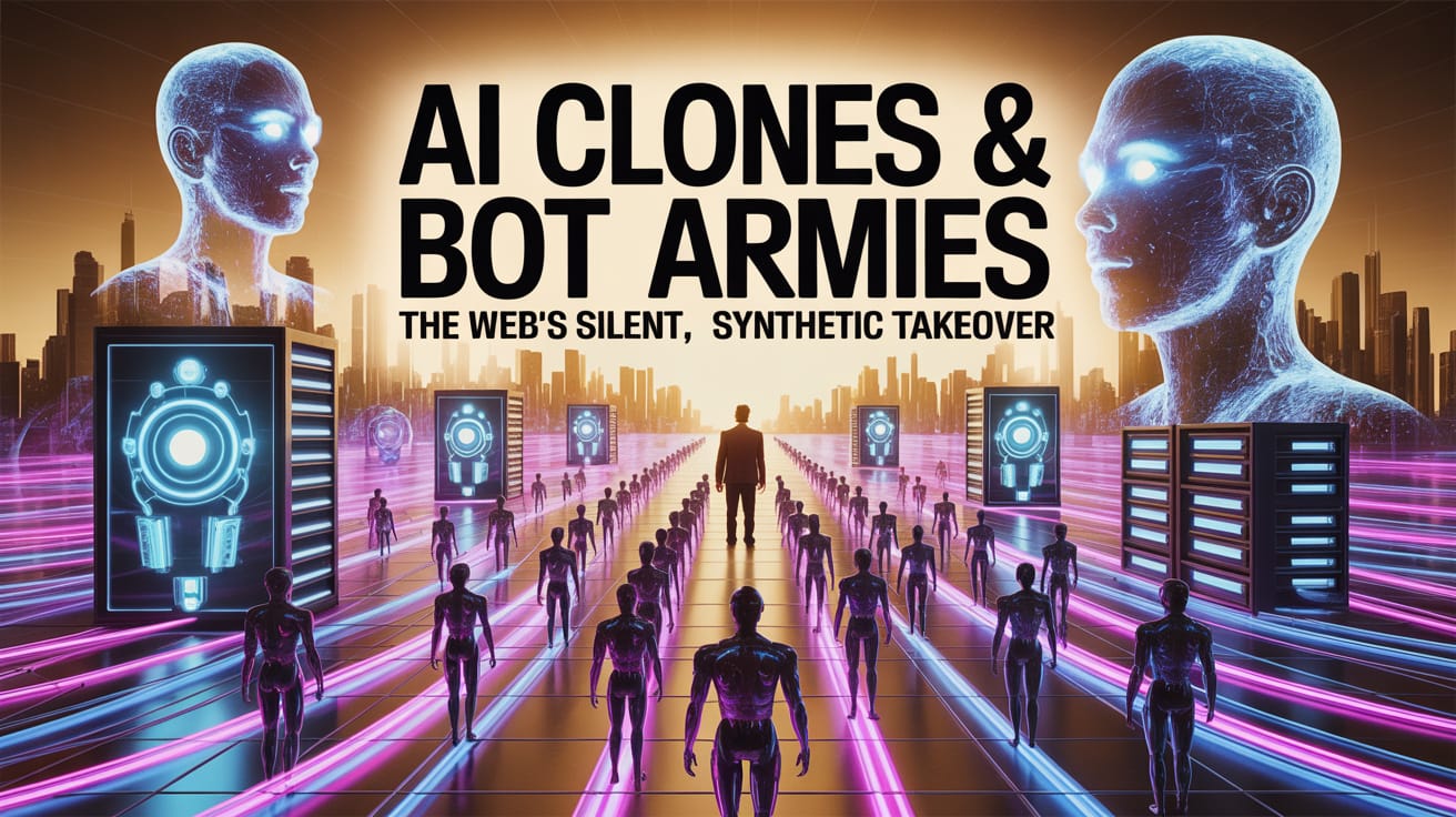 🕵️ AI Clones & Bot Armies: The Web’s Silent, Synthetic Takeover