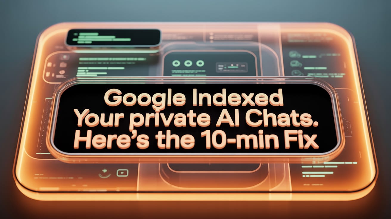 🆘 Google Indexed Your Private AI Chats. Here’s The 10-Min Fix