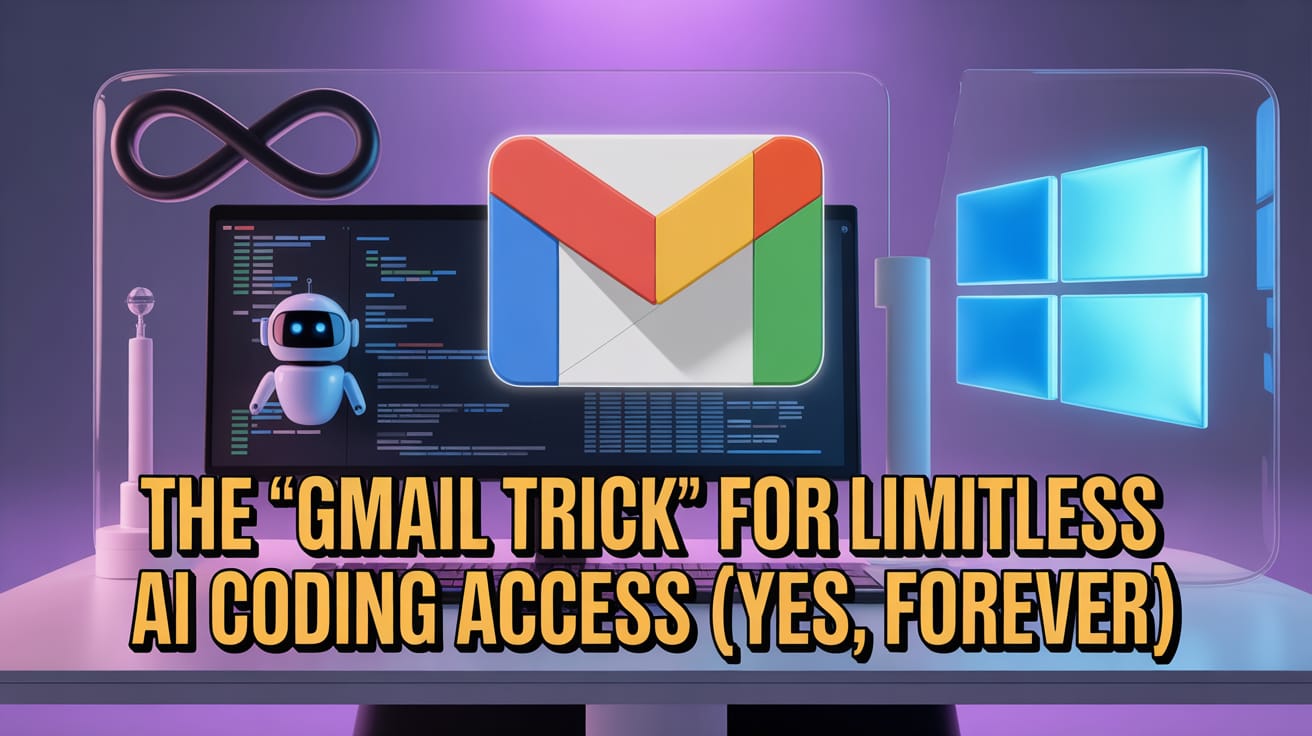 🤫 The “Gmail Trick” For Limitless AI Coding Access (Yes, Forever)