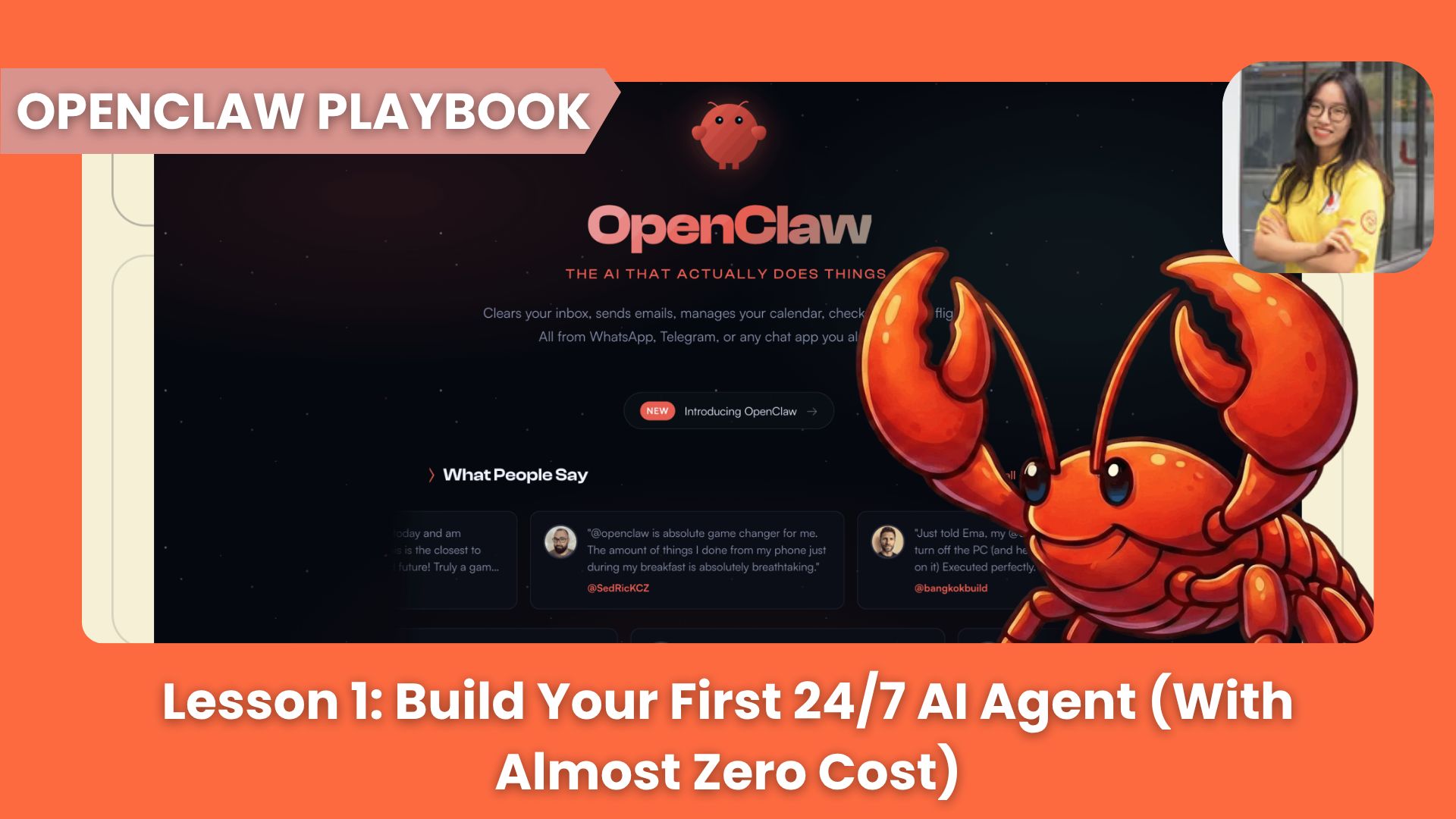 🦞 OpenClaw Playbook Lesson 1: Build Your First 24/7 AI Agent (With Almost Zero Cost)